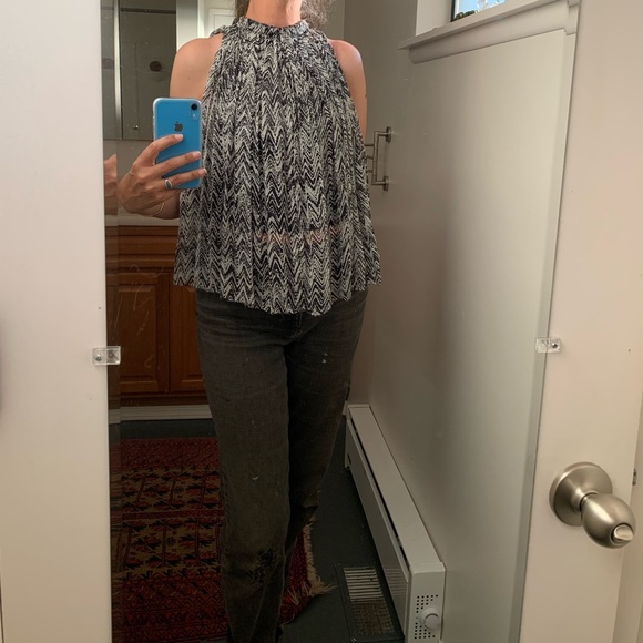 Isabel Marant sleeveless mock-top silk blouse - Picture 1 of 6